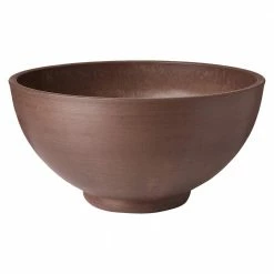 Arcadia Garden Products Simplicity Bowl 16 in. x 8 in. Chocolate PSW Pot