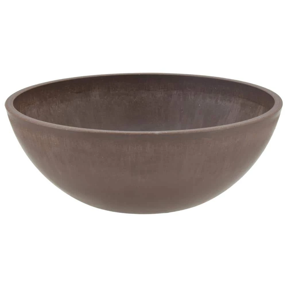 Arcadia Garden Products Garden Bowl 8 in. x 3 in. Chocolate PSW Pot 4 Arcadia Garden Products Garden Bowl 8 in. x 3 in. Chocolate PSW Pot - Image 2