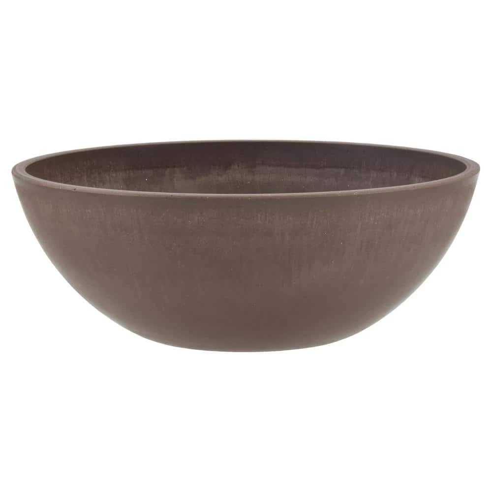 Arcadia Garden Products Garden Bowl 10 in. x 3 in. Chocolate Composite PSW Pot 3 Arcadia Garden Products Garden Bowl 10 in. x 3 in. Chocolate Composite PSW Pot