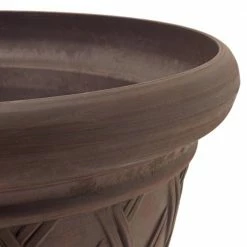 Arcadia Garden Products Basket Weave 18 in. x 14 in. Chocolate PSW Pot -Achla Designs Shop chocolate arcadia garden products plant pots mb46c 4f 1000