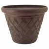 Arcadia Garden Products Basket Weave 18 in. x 14 in. Chocolate PSW Pot -Achla Designs Shop chocolate arcadia garden products plant pots mb46c 64 1000