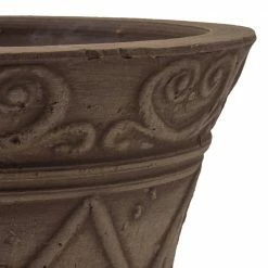 Arcadia Garden Products Scroll Grower 5 in. x 4 in. Chocolate PSW Pot -Achla Designs Shop chocolate arcadia garden products plant pots nur12c 4f 1000