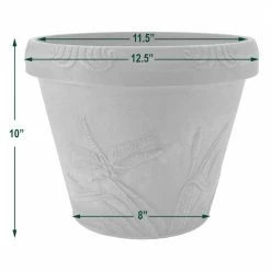 Arcadia Garden Products Dragonfly 12-1/2 in. x 10 in. Chocolate PSW Pot -Achla Designs Shop chocolate arcadia garden products plant pots of33c 1f 1000