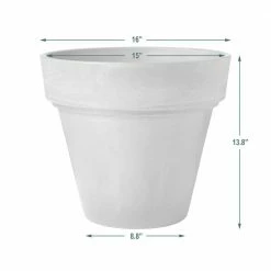 Arcadia Garden Products Traditional 16 in. x 13-1/2 in. Chocolate PSW Pot -Achla Designs Shop chocolate arcadia garden products plant pots ot41c 1f 1000