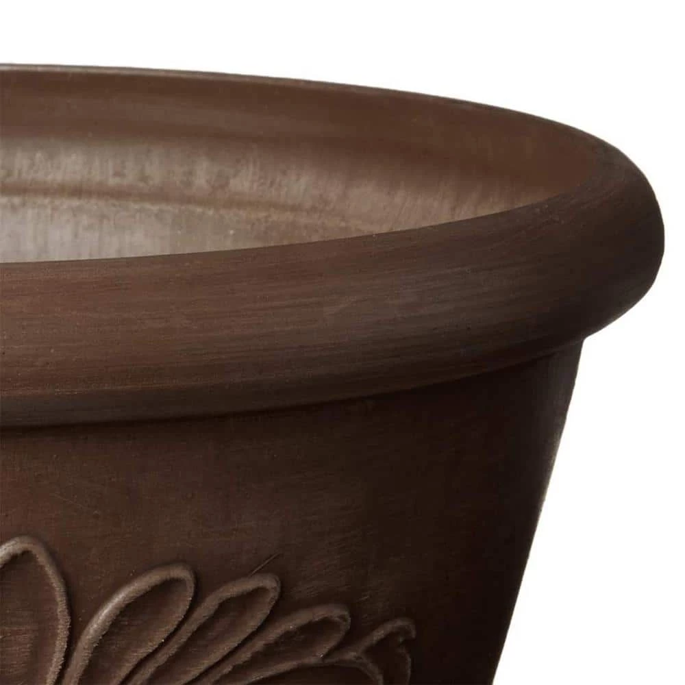 Arcadia Garden Products 8 in. x 3 in. Chocolate PSW Bulb Pan Pot 6 Arcadia Garden Products 8 in. x 3 in. Chocolate PSW Bulb Pan Pot - Image 4