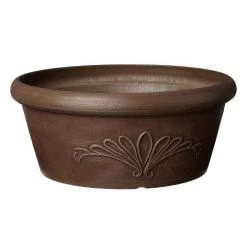 Arcadia Garden Products 8 in. x 3 in. Chocolate PSW Bulb Pan Pot
