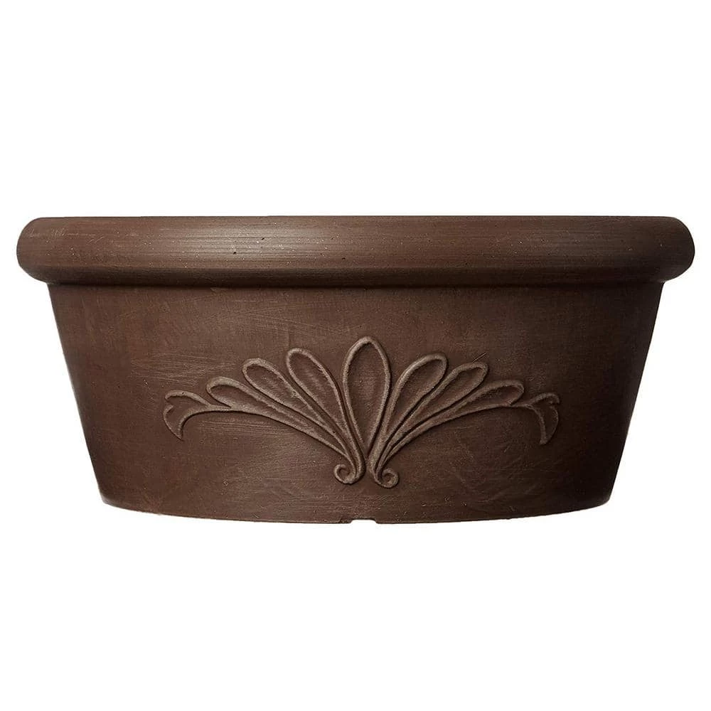 Arcadia Garden Products 8 in. x 3 in. Chocolate PSW Bulb Pan Pot 5 Arcadia Garden Products 8 in. x 3 in. Chocolate PSW Bulb Pan Pot - Image 3