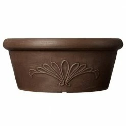 Arcadia Garden Products 10 in. x 3-1/2 in. Chocolate PSW Bulb Pan Pot -Achla Designs Shop chocolate arcadia garden products plant pots ta25c c3 1000