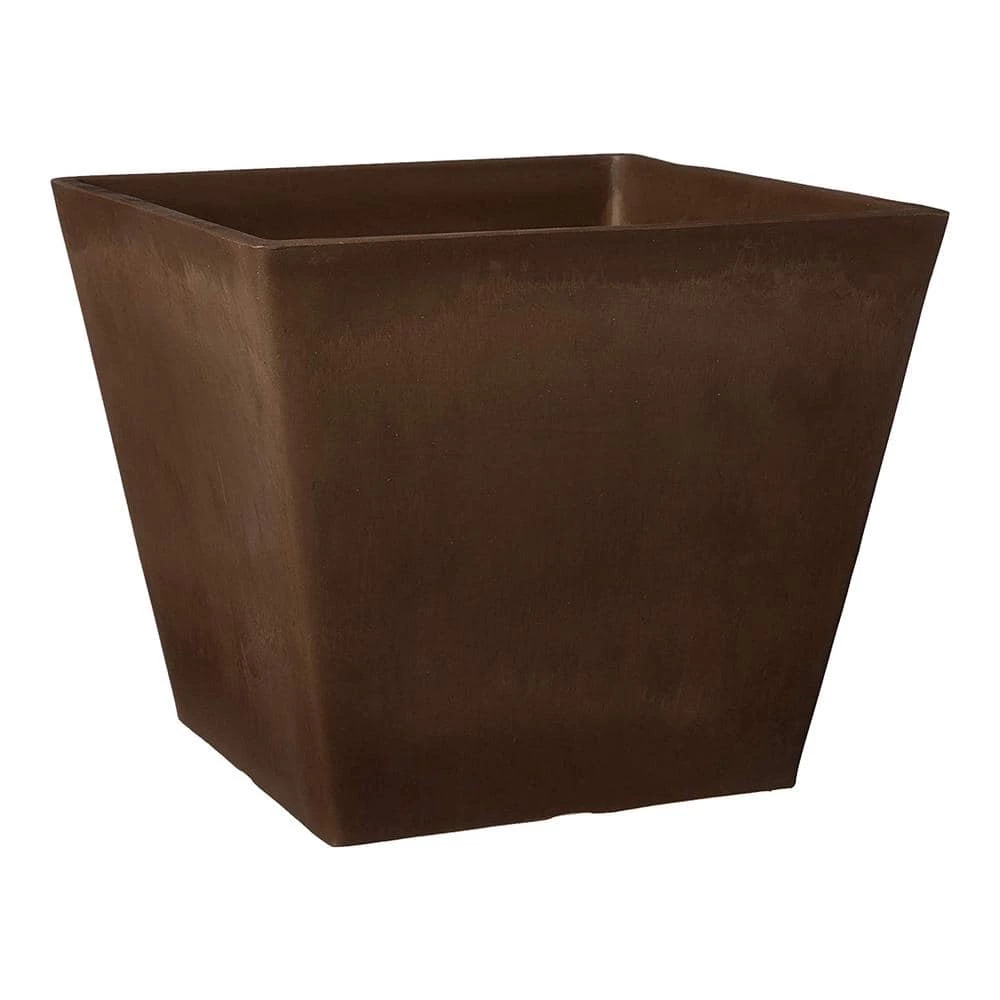 Arcadia Garden Products Simplicity Square 12 in. x 10 in. Chocolate PSW Pot 3 Arcadia Garden Products Simplicity Square 12 in. x 10 in. Chocolate PSW Pot