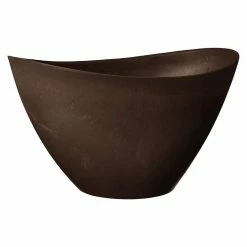 Arcadia Garden Products Swoop 16 in. x 12 in. x 9 in. Chocolate PSW Pot
