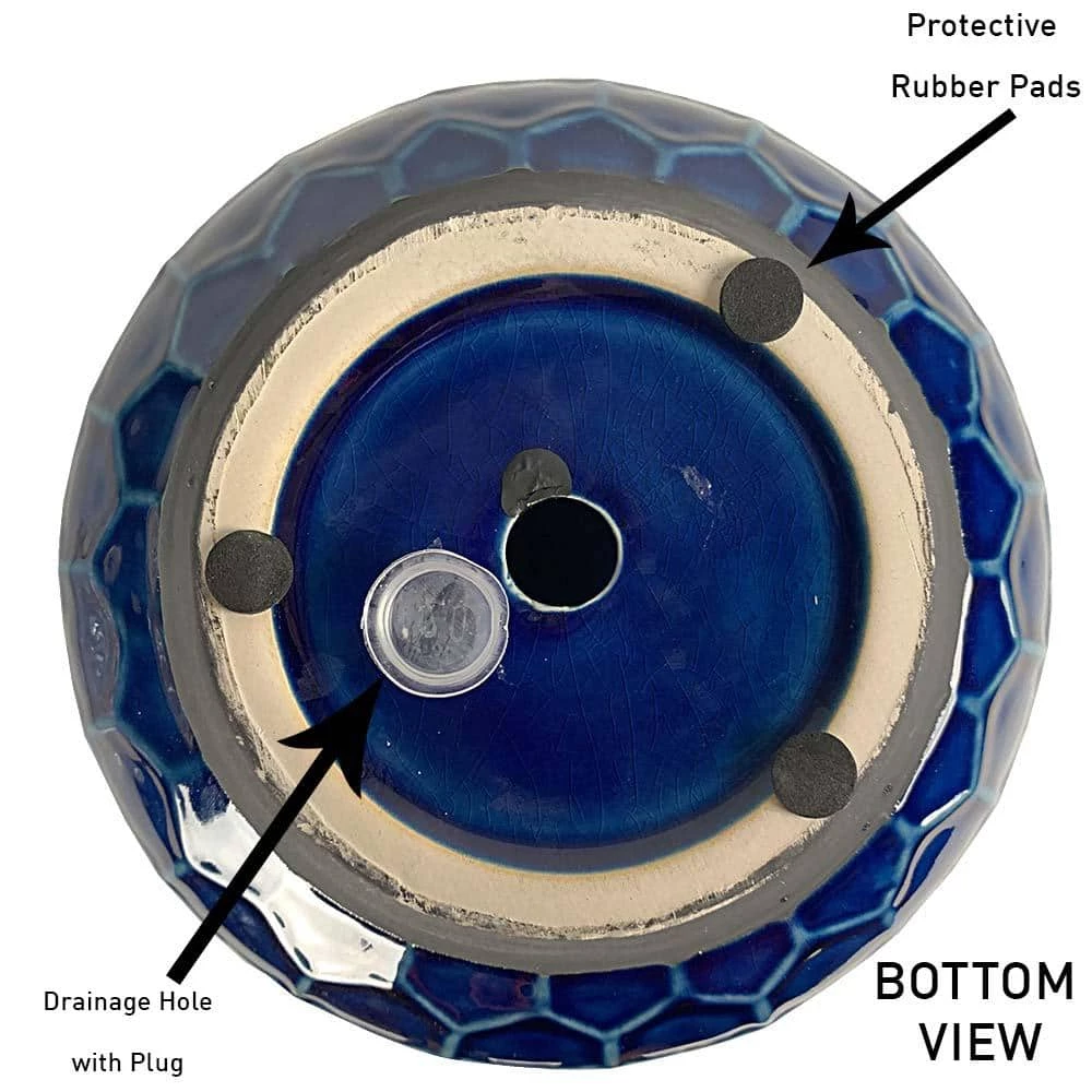 Southern Patio Honeycomb 8 in. Dia Cobalt Blue Ceramic Indoor Pot (2-Pack) 11 Southern Patio Honeycomb 8 in. Dia Cobalt Blue Ceramic Indoor Pot (2-Pack) - Image 9