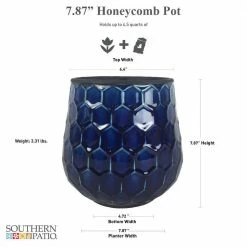 Southern Patio Honeycomb 8 in. Dia Cobalt Blue Ceramic Indoor Pot (2-Pack) 17 Southern Patio Honeycomb 8 in. Dia Cobalt Blue Ceramic Indoor Pot (2-Pack) -Achla Designs Shop cobalt blue southern patio plant pots crm 047087p2 40 1000