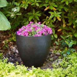 Southern Patio 9.25 in. x 7.5 in. Coffee High-Density Resin Egg Planter -Achla Designs Shop coffee southern patio plant pots hdr 012320 1f 1000