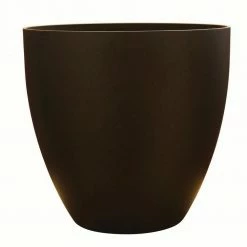 Southern Patio 9.25 in. x 7.5 in. Coffee High-Density Resin Egg Planter