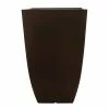 Southern Patio Newland 11.89 in. x 20.75 in. Coffee High-Density Resin Square Tall Outdoor Planter -Achla Designs Shop coffee southern patio plant pots hdr 029892 64 1000