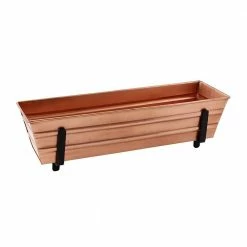 Achla Designs Small Galvanized Steel Flower Box Planter, 22 in. W Copper Plated -Achla Designs Shop copper achla designs window boxes c 08c 1f 1000
