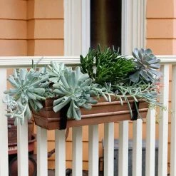 Achla Designs Small Galvanized Steel Flower Box Planter, 22 in. W Copper Plated -Achla Designs Shop copper achla designs window boxes c 08c 44 1000