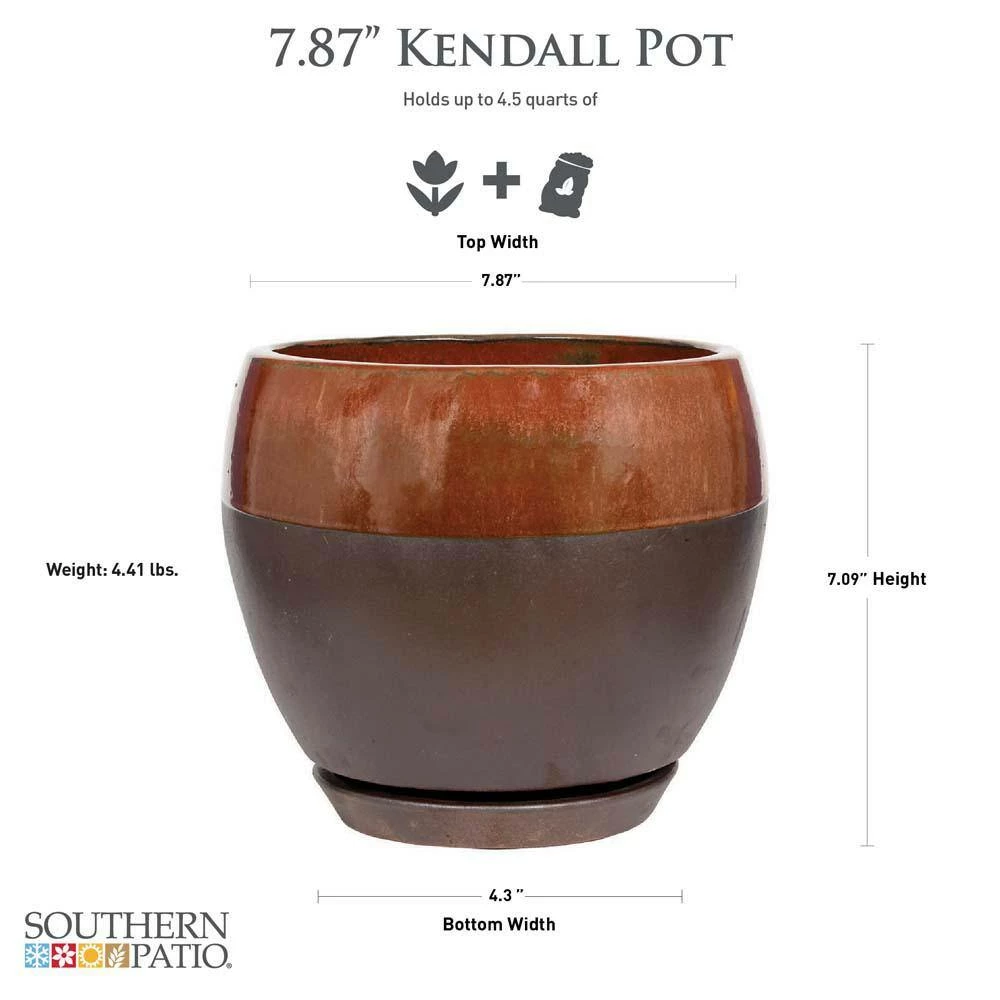 Southern Patio Kendall 7.87 in. x 7.09 in. Copper Ceramic Indoor Egg Planter (2-Pack) 5 Southern Patio Kendall 7.87 in. x 7.09 in. Copper Ceramic Indoor Egg Planter (2-Pack) - Image 3