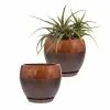 Southern Patio Kendall 7.87 in. x 7.09 in. Copper Ceramic Indoor Egg Planter (2-Pack) -Achla Designs Shop copper southern patio plant pots crm 031123p2 64 1000