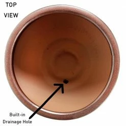 Southern Patio Kendall 11.81 in. x 7.09 in. Copper Ceramic Indoor Egg Planter -Achla Designs Shop copper southern patio plant pots crm 031130 a0 1000