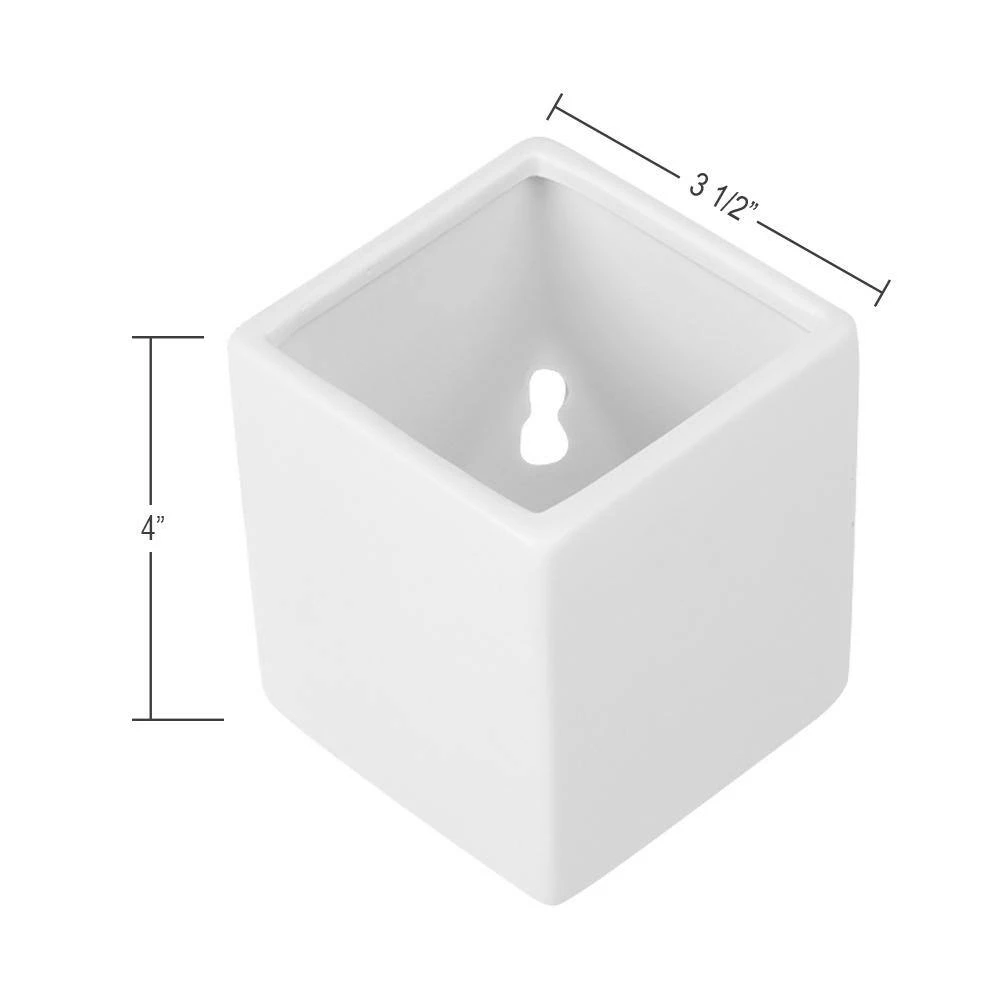 Arcadia Garden Products Cube 3-1/2 in. x 4 in. Coral Ceramic Wall Planter 9 Arcadia Garden Products Cube 3-1/2 in. x 4 in. Coral Ceramic Wall Planter - Image 7