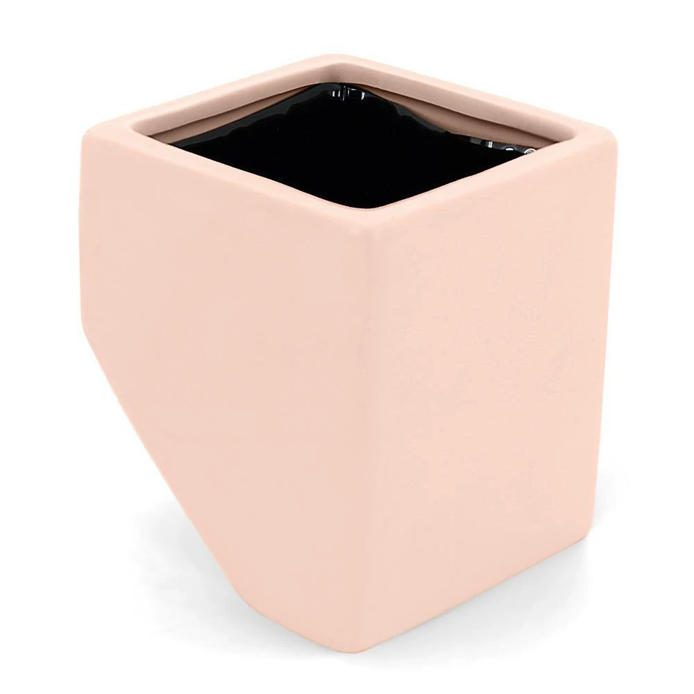 Arcadia Garden Products Cube 3-1/2 in. x 4 in. Coral Ceramic Wall Planter 6 Arcadia Garden Products Cube 3-1/2 in. x 4 in. Coral Ceramic Wall Planter - Image 4