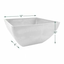 Arcadia Garden Products Simplicity Square 12 in. x 12 in. x 6 in. Dark Charcoal PSW Pot -Achla Designs Shop dark charcoal arcadia garden products plant pots fbd30dc 1f 1000