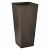 Arcadia Garden Products Contempo Tall Square 13 in. x 13 in. x 28 in. Dark Charcoal PSW Pot
