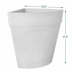 Arcadia Garden Products Traditional 13-1/2 in. x 17-1/2 in. Dark Charcoal PSW Corner Pot -Achla Designs Shop dark charcoal arcadia garden products plant pots ha45dc 44 1000