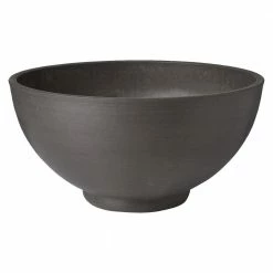 Arcadia Garden Products Simplicity Bowl 16 in. x 8 in. Dark Charcoal PSW Pot