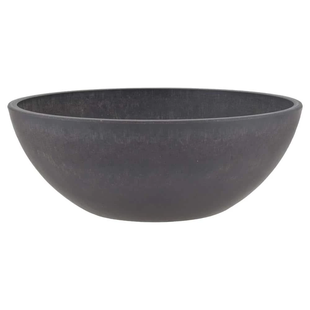 Arcadia Garden Products Garden Bowl 10 in. x 3 in. Dark Charcoal Composite PSW Pot 3 Arcadia Garden Products Garden Bowl 10 in. x 3 in. Dark Charcoal Composite PSW Pot