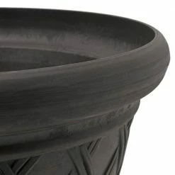 Arcadia Garden Products Basket Weave 18 in. x 14 in. Dark Charcoal PSW Pot -Achla Designs Shop dark charcoal arcadia garden products plant pots mb46dc 4f 1000
