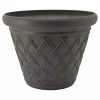 Arcadia Garden Products Basket Weave 18 in. x 14 in. Dark Charcoal PSW Pot 2 Arcadia Garden Products Basket Weave 18 in. x 14 in. Dark Charcoal PSW Pot -Achla Designs Shop dark charcoal arcadia garden products plant pots mb46dc 64 1000