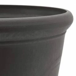 Arcadia Garden Products Basic Drop 11-1/2 in. x 10 in. Dark Charcoal Composite PSW Pot -Achla Designs Shop dark charcoal arcadia garden products plant pots nur28dc 4f 1000