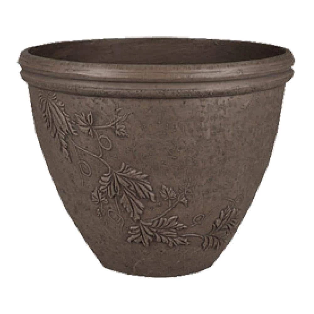 Arcadia Garden Products Vine 15 in. x 12 in. Dark Charcoal PSW Pot 3 Arcadia Garden Products Vine 15 in. x 12 in. Dark Charcoal PSW Pot