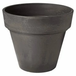 Arcadia Garden Products Traditional 14 in. x 13 in. Dark Charcoal PSW Pot -Achla Designs Shop dark charcoal arcadia garden products plant pots ot35dc c3 1000