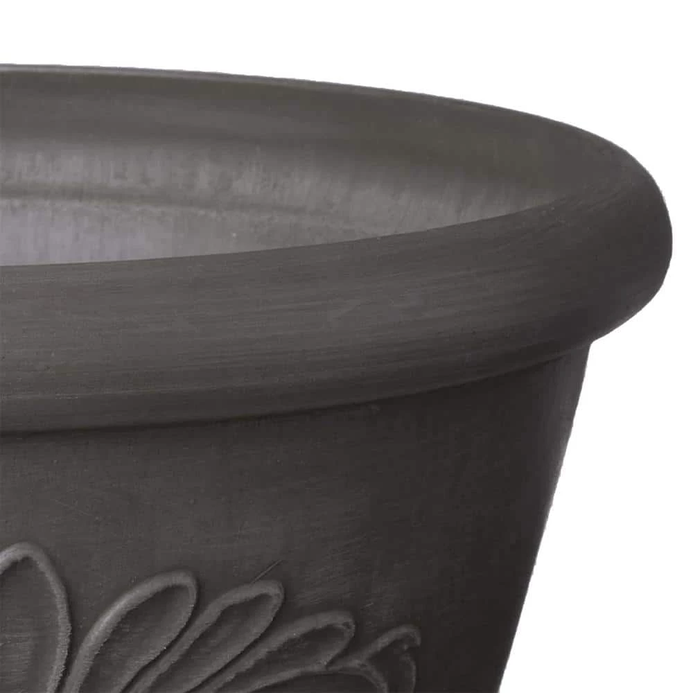 Arcadia Garden Products 8 in. x 3 in. Dark Charcoal PSW Bulb Pan Pot 6 Arcadia Garden Products 8 in. x 3 in. Dark Charcoal PSW Bulb Pan Pot - Image 4