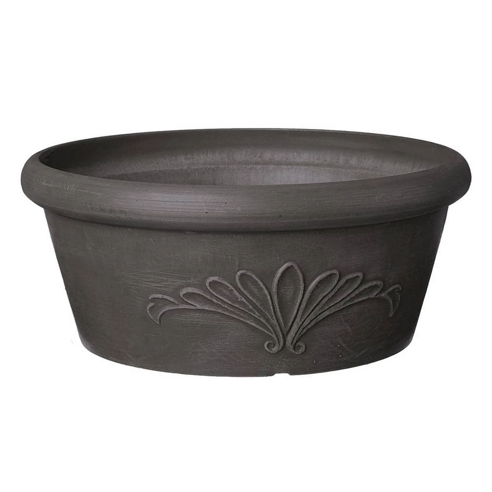 Arcadia Garden Products 8 in. x 3 in. Dark Charcoal PSW Bulb Pan Pot 3 Arcadia Garden Products 8 in. x 3 in. Dark Charcoal PSW Bulb Pan Pot