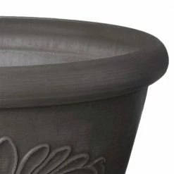 Arcadia Garden Products 10 in. x 3-1/2 in. Dark Charcoal PSW Bulb Pan Pot -Achla Designs Shop dark charcoal arcadia garden products plant pots ta25dc 4f 1000