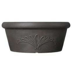 Arcadia Garden Products 10 in. x 3-1/2 in. Dark Charcoal PSW Bulb Pan Pot -Achla Designs Shop dark charcoal arcadia garden products plant pots ta25dc c3 1000