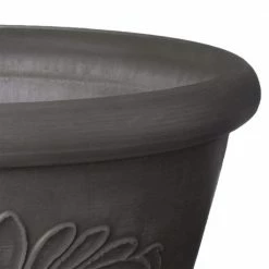 Arcadia Garden Products 12 in. x 5 in. Dark Charcoal PSW Bulb Pan Pot -Achla Designs Shop dark charcoal arcadia garden products plant pots ta30dc 4f 1000