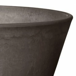 Arcadia Garden Products Sleek 10 in. x 5 in. Dark Charcoal PSW Bulb Pan Pot -Achla Designs Shop dark charcoal arcadia garden products plant pots td25dc 4f 1000