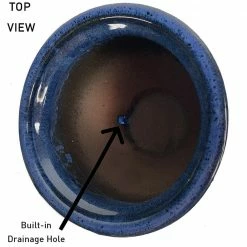 Southern Patio Wisteria 11.81 in. x 10.24 in. Dripping Blue Ceramic Pot 14 Southern Patio Wisteria 11.81 in. x 10.24 in. Dripping Blue Ceramic Pot -Achla Designs Shop dripping blue southern patio plant pots crm 031093 44 1000