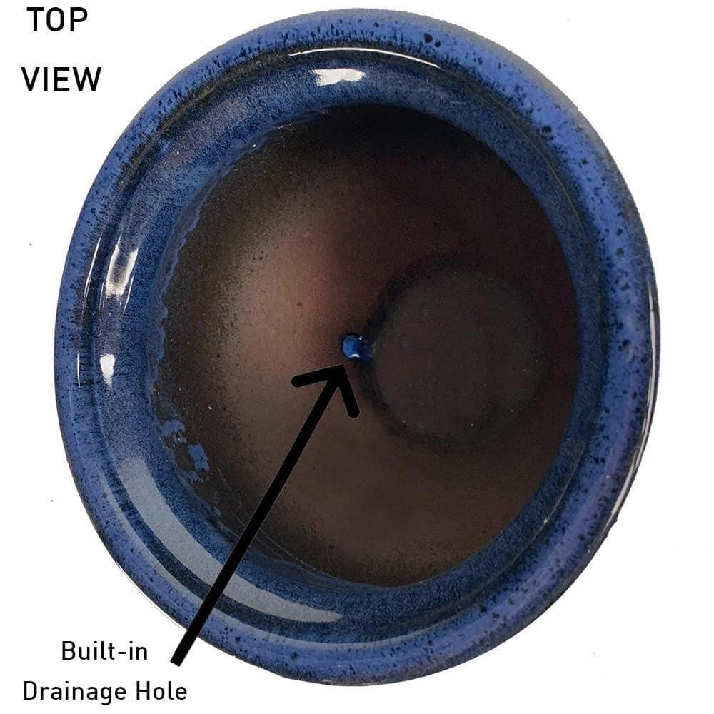 Southern Patio Wisteria 11.81 in. x 10.24 in. Dripping Blue Ceramic Pot 7 Southern Patio Wisteria 11.81 in. x 10.24 in. Dripping Blue Ceramic Pot - Image 5