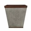 Southern Patio Westlake Large 16 in. x 16 in. Silver with Bronze Trim High-Density Resin Square Planter -Achla Designs Shop galvanized southern patio plant pots hdr 046851 64 1000