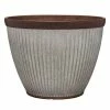 Southern Patio Westlake Large 15 in. x 11 in. Silver with Bronze Trim High-Density Resin Planter -Achla Designs Shop galvanized southern patio plant pots hdr 054795 64 1000