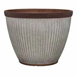 Southern Patio Westlake 10 in. x 7.4 in. Galvanized Rustic High-Density Resin Planter