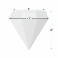 Arcadia Garden Products Diamond 4-1/2 in. x 4-1/2 in. Gloss White Ceramic Hanging Planter -Achla Designs Shop gloss arcadia garden products hanging planters ap12w 40 1000