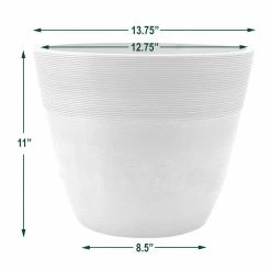 Arcadia Garden Products Etched 13.75 in. x 11 in. Cement Composite PSW Pot -Achla Designs Shop gray arcadia garden products plant pots fm35ct 1f 1000