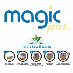 Southern Patio Magic Pot 13 in. x 13 in. Gray Resin Self-Watering High-Density Hanging Basket Planter -Achla Designs Shop gray southern patio hanging planters hdr 091318 1d 1000